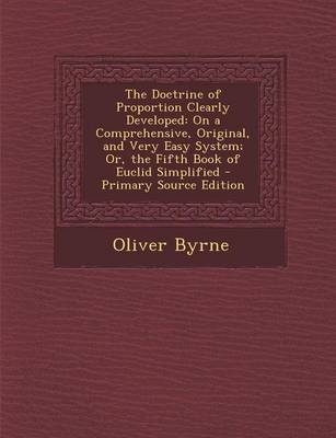 Book cover for The Doctrine of Proportion Clearly Developed