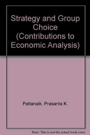 Cover of Strategy and Group Choice