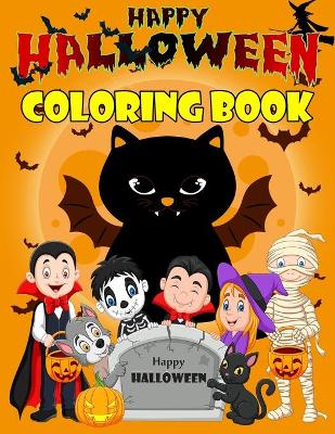 Book cover for Happy Halloween Coloring Book