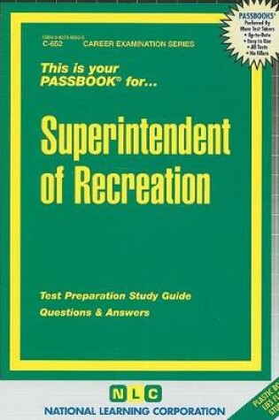 Cover of Superintendent of Recreation