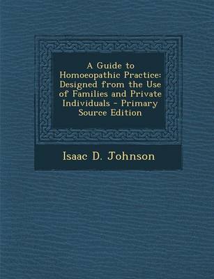 Book cover for A Guide to Homoeopathic Practice