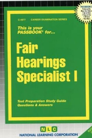 Cover of Fair Hearings Specialist I