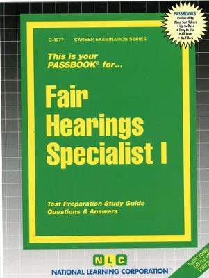 Book cover for Fair Hearings Specialist I