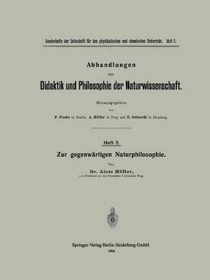 Cover of Zur Gegenwartigen Naturphilosophie