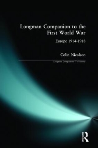 Cover of Longman Companion to the First World War