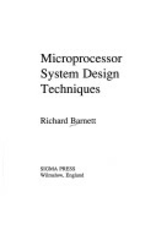 Cover of Microprocessor System Design Techniques