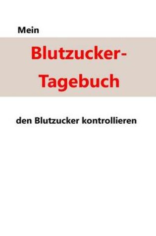 Cover of Mein Blutzucker-Tagebuch