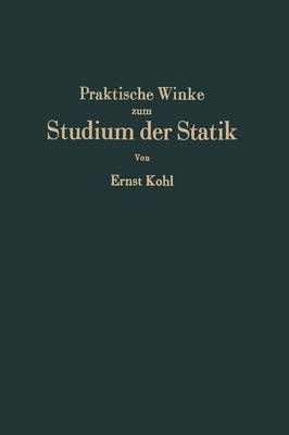 Book cover for Praktische Winke Zum Studium Der Statik