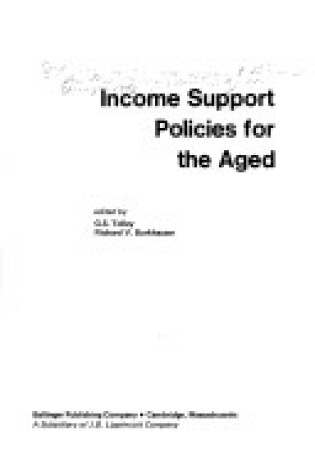 Cover of Income Support Policies for the Aged