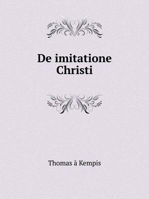 Book cover for De imitatione Christi