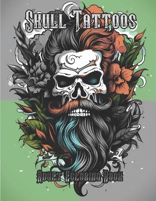 Book cover for Skull Tattoo Coloring Book