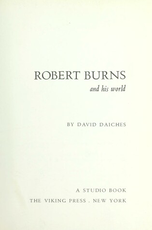 Cover of Robert Burns and