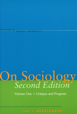 Cover of On Sociology Second Edition Volume One