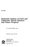 Book cover for Elemental Analysis of Fuels and Lubricants