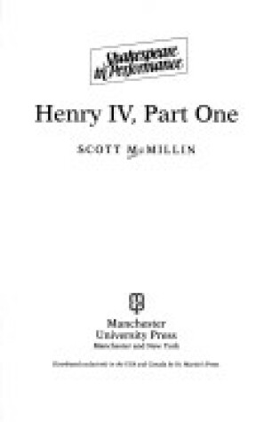 Cover of "King Henry IV, Part 1"