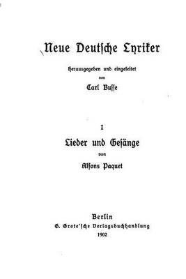 Book cover for Lieder Und Gesänge