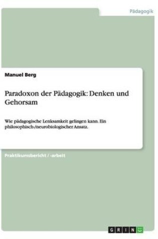 Cover of Paradoxon der Padagogik