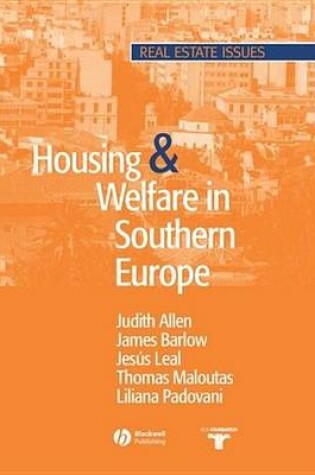 Cover of Housing and Welfare in Southern Europe