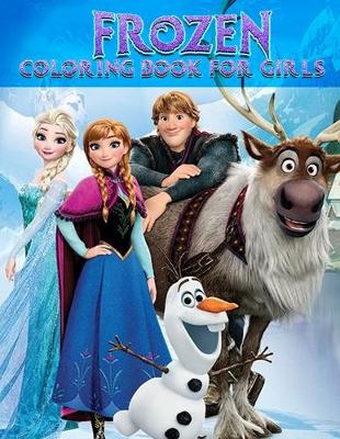 Book cover for frozen coloring book for girls
