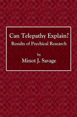 Cover of Can Telepathy Explain?