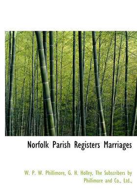 Book cover for Norfolk Parish Registers Marriages