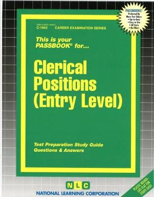 Book cover for Clerical Positions (Entry Level)