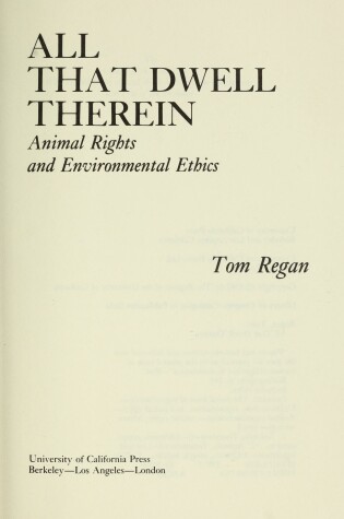 Cover of All That Dwell Therein