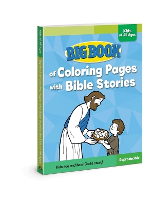 Book cover for Big Book of Coloring Pages with Bible Stories for Kids of All Ages