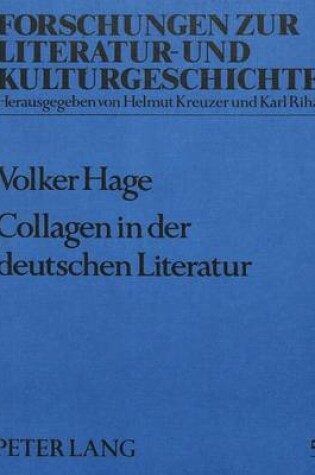 Cover of Collagen in Der Deutschen Literatur