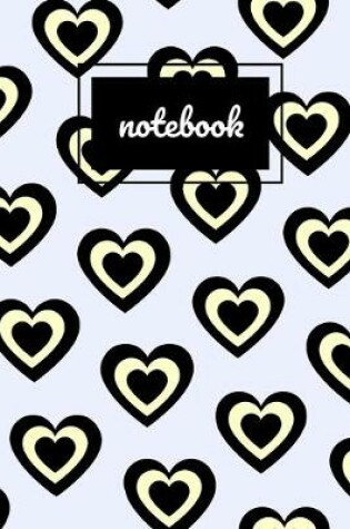 Cover of Cream & black heart lilac notebook