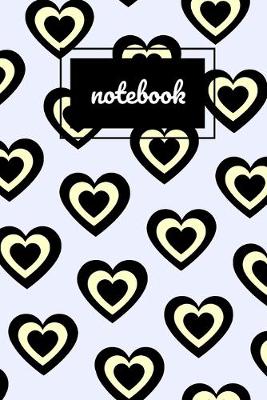 Book cover for Cream & black heart lilac notebook