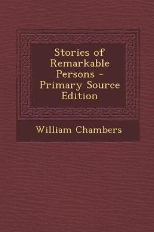 Cover of Stories of Remarkable Persons