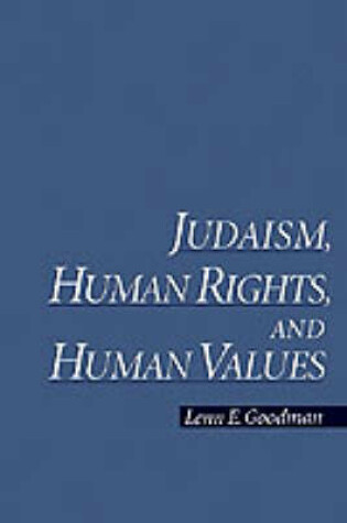 Cover of Judaism, Human Rights, and Human Values