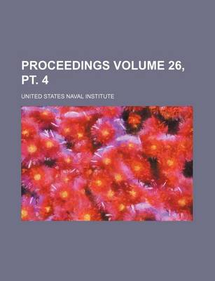 Book cover for Proceedings Volume 26, PT. 4