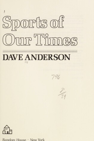 Cover of Sports of Our Times