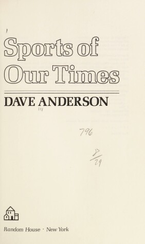 Book cover for Sports of Our Times