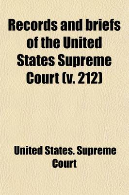 Book cover for United States Supreme Court Records and Briefs