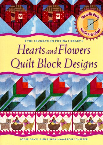Book cover for Hearts and Flowers Quilt Block Designs