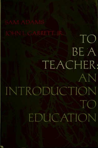Cover of To be a Teacher