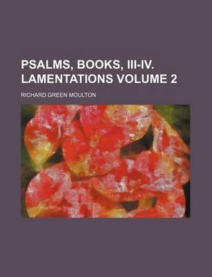 Book cover for Psalms, Books, III-IV. Lamentations Volume 2