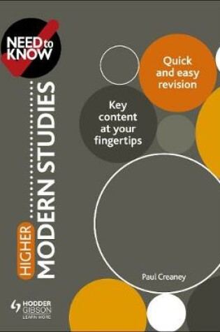 Cover of Need to Know: Higher Modern Studies