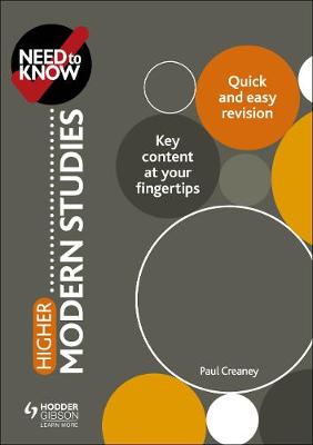 Book cover for Need to Know: Higher Modern Studies