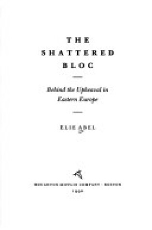 Cover of The Shattered Bloc