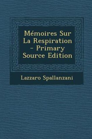 Cover of Memoires Sur La Respiration