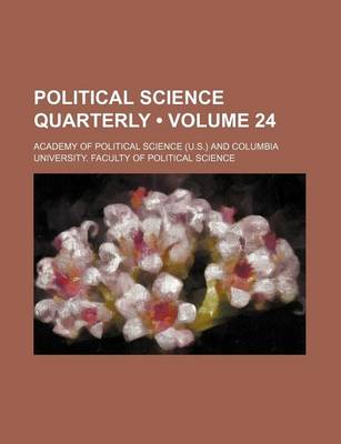 Book cover for Political Science Quarterly Volume 24