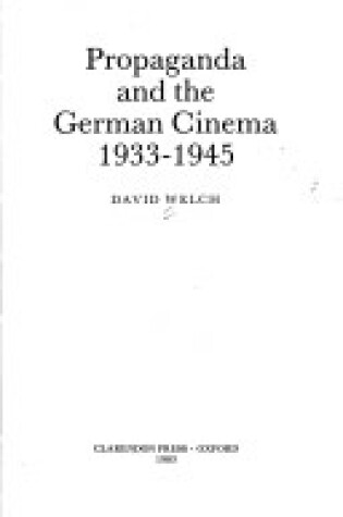 Cover of Propaganda and German Cinema 1933-1945