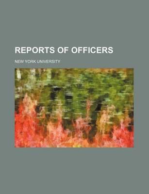 Book cover for Reports of Officers