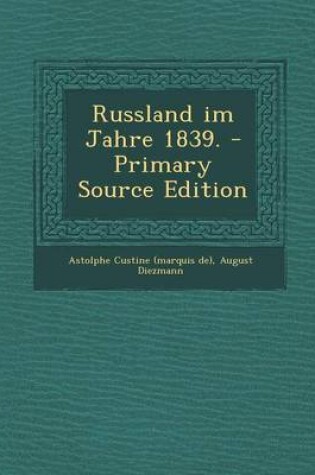 Cover of Russland Im Jahre 1839.