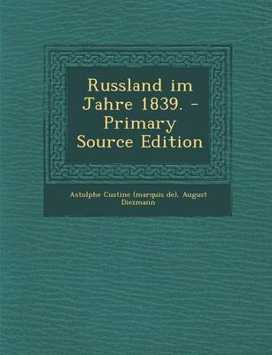 Book cover for Russland Im Jahre 1839.