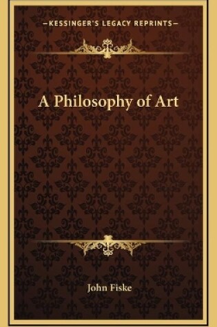 Cover of A Philosophy of Art